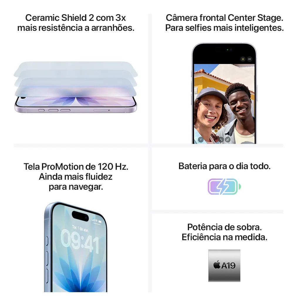 Apple iPhone 15 (256 GB) - Meia noite